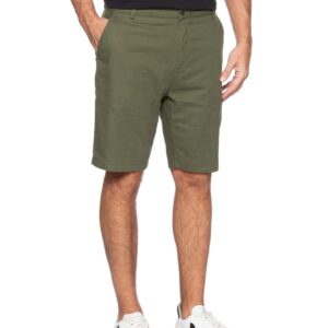 Bermuda alfaiataria basic linen - verde militar