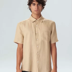 Camisa classic linen - caqui