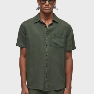 Camisa classic linen - verde palmeira