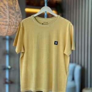 T-shirt stone tridente mini - amarelo sunset