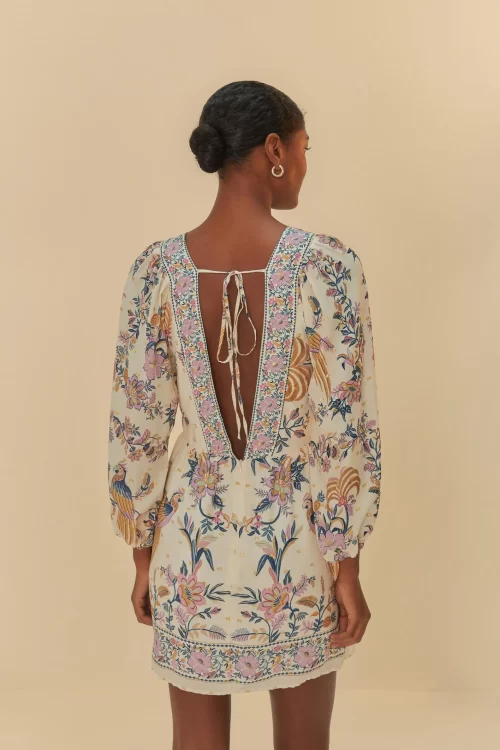 Vestido Curto Lenço Estampado Delicadeza Boho - Image 3