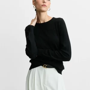 Blusa tricot básico preta