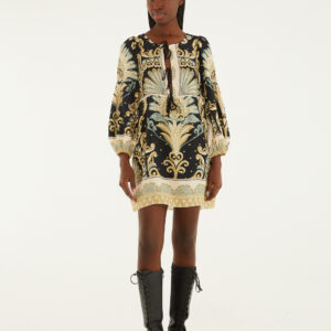 VESTIDO CURTO MANGAS GEORGIA E