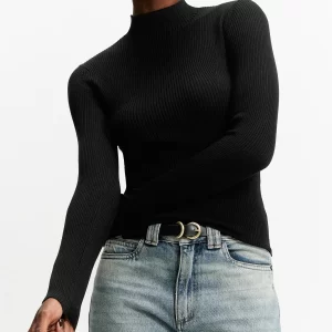 Blusa tricot canelada