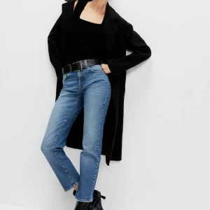 Calça jeans slim cintura média