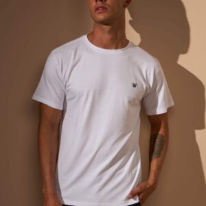 CAMISETA BÁSICA SLIM EGÍPCIO - BRANCO E PRETO