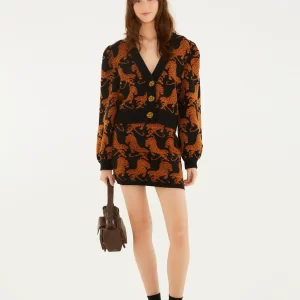 Saia Cropped Tricot Tigres Copacabana