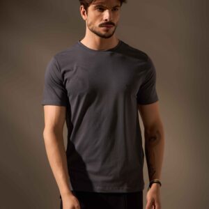 CAMISETA BASICA ALGODÃO EGÍPCIO - cinza