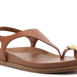 Sandália Salto Rasteiro Natural Aura