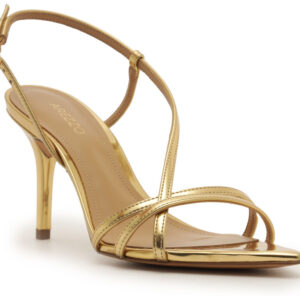 SANDALIA SALTO MÉDIO DOURADO AREZZO