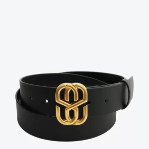 Cinto Emblem Couro Preto