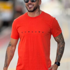 T-SHIRT SLIM VINTAGE UNDERWATER MC - TANGERINA