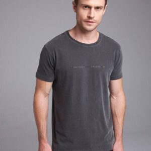 CAMISETA BÁSICA STONE 100% EMOÇÃO - CHUMBO