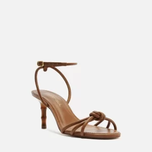 Sandália Marrom Salto Médio Bambu Isla