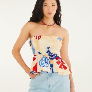 Bata Babados Estampada Guarda Sol