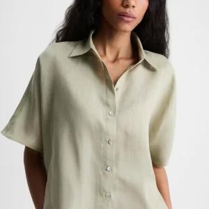 Camisa Linho Manga Curta