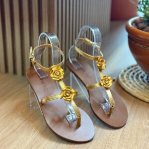 Rasteira Gladiadora Mini Flor