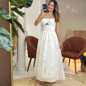 Vestido Estampado Jardim Místico