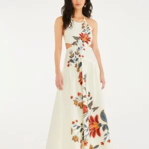 Vestido Longo Frente Única Estampado Bohoflor