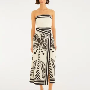 Vestido Cropped Estampado Listra Tropical