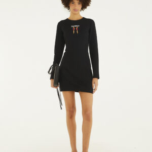 VESTIDO MANGA LONGA BORDADO ARARAS