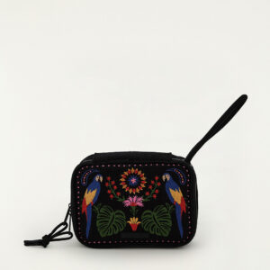 necessaire xero tapecaria tropical preto