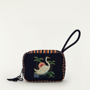 necessaire xero cisne tropical azul