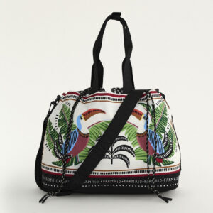 bolsa carioca tucanos e folhagens off