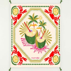 canga lenço comida de praia