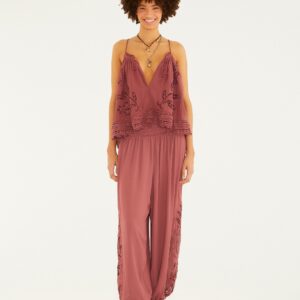 Calça Aladim Richelieu Tulipas Roxo