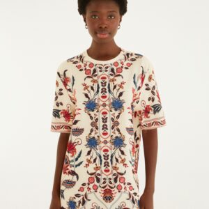 Vestido T-Shirt Básico Estampado Bohoflor