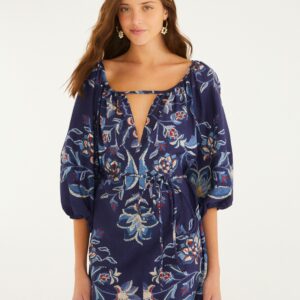 Vestido Curto Estampado Alvorada Solar