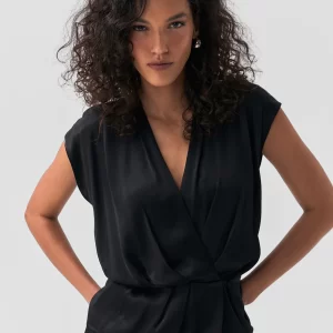 Blusa Manga Curta Franzidos