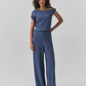 Calça Pantalona Com Amarração