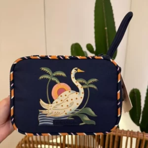 necessaire xero cisne tropical azul