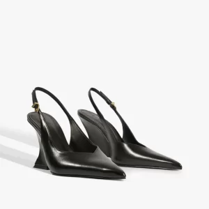 Scarpin Slingback Siena Couro Preto