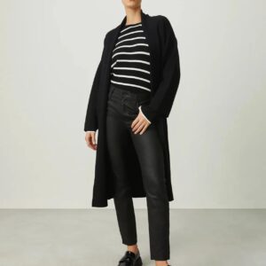 SHOULDER CALÇA SKINNY RESINADA CINTURA ALTA