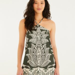 VESTIDO CURTO CEU DE ARARA VERDE