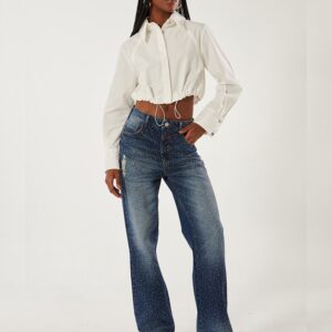 Calça Jeans Natália Com Aplicação