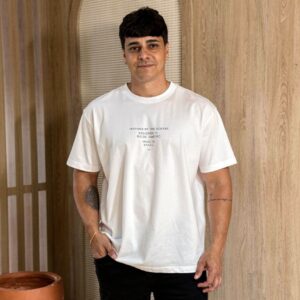 Camiseta Masculina Stone Imaginary Places Branco Osklen