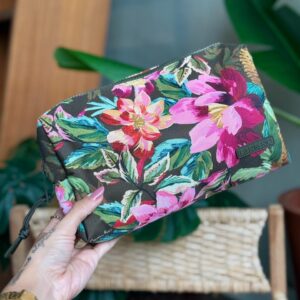 necessaire ora bolas g painted flowers