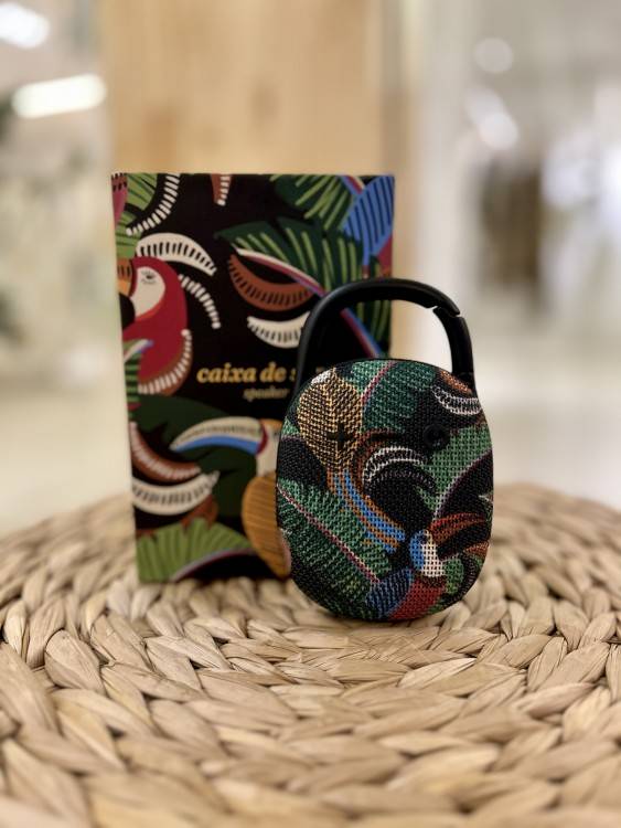 Caixinha De Som Tucanos Com Folhagens