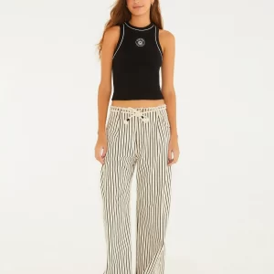 Regata Bicolor Bordada Sol -Preta