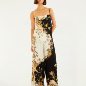 Calça Pantalona Estampada Concha Surreal