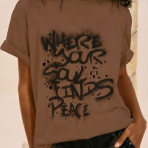 Camiseta Open -Marrom