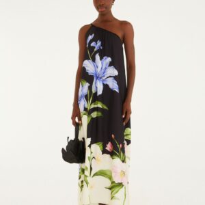 Vestido Longo Estampado Céu De Flor