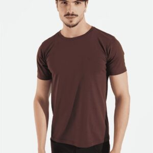 CAMISETA ESSENCIAL ALGODÃO EGÍPCIO - MARROM