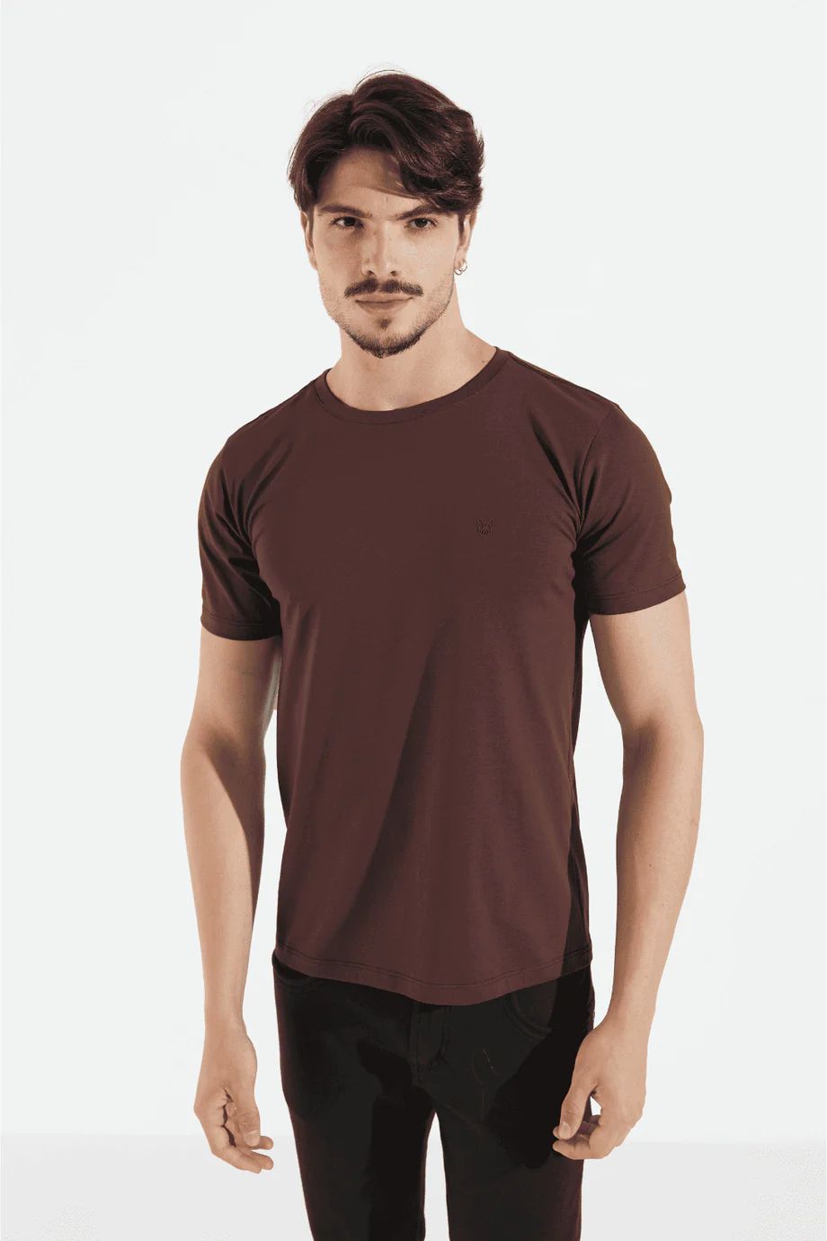 CAMISETA ESSENCIAL ALGODÃO EGÍPCIO - MARROM
