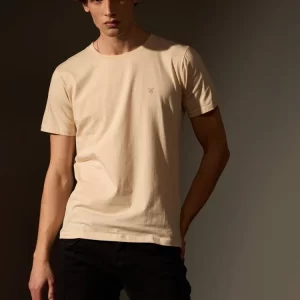 CAMISETA ESSENCIAL ALGODÃO EGÍPCIO - AREIA