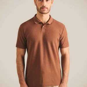 polo maquinetado lina cacau